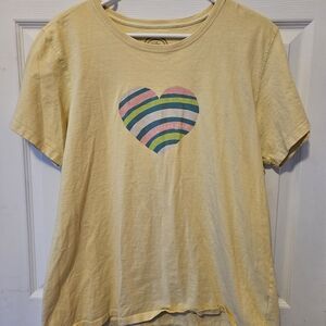 Life Is Good Yellow Heart Graphic Tee